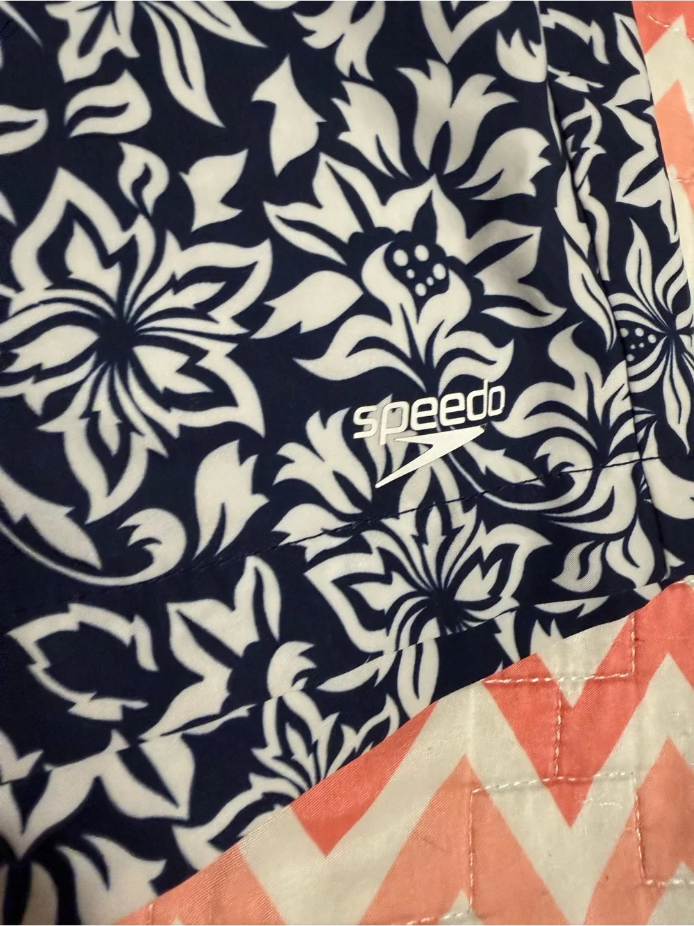 Mens Speedo Navy and White Floral Swim Shorts
